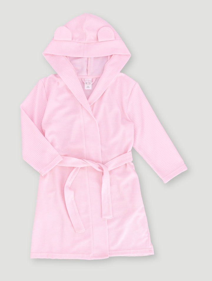 Pre-Girls Heart Waffle Gown - Pink