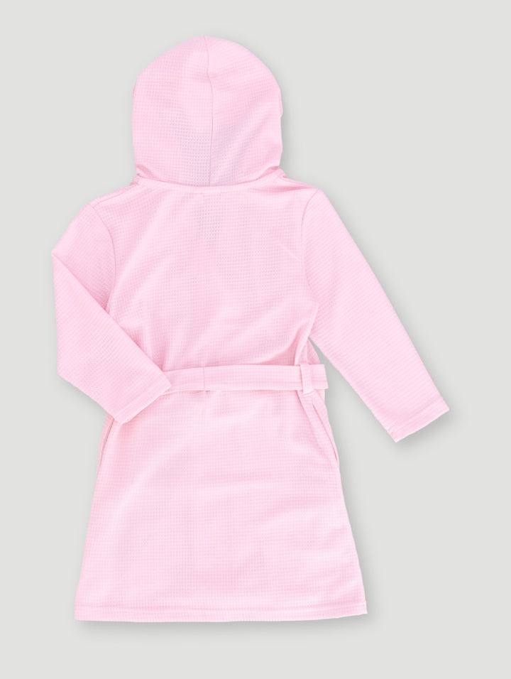 Pre-Girls Heart Waffle Gown - Pink
