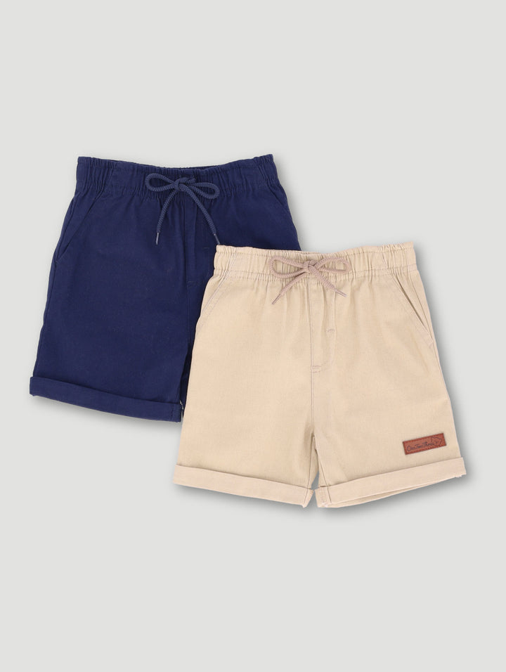 Baby Boys 2 Pack Twill Short - Dark Navy