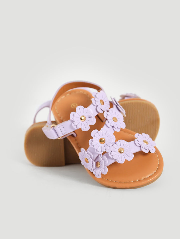 Pre-Girls Flower Sandal - Lilac