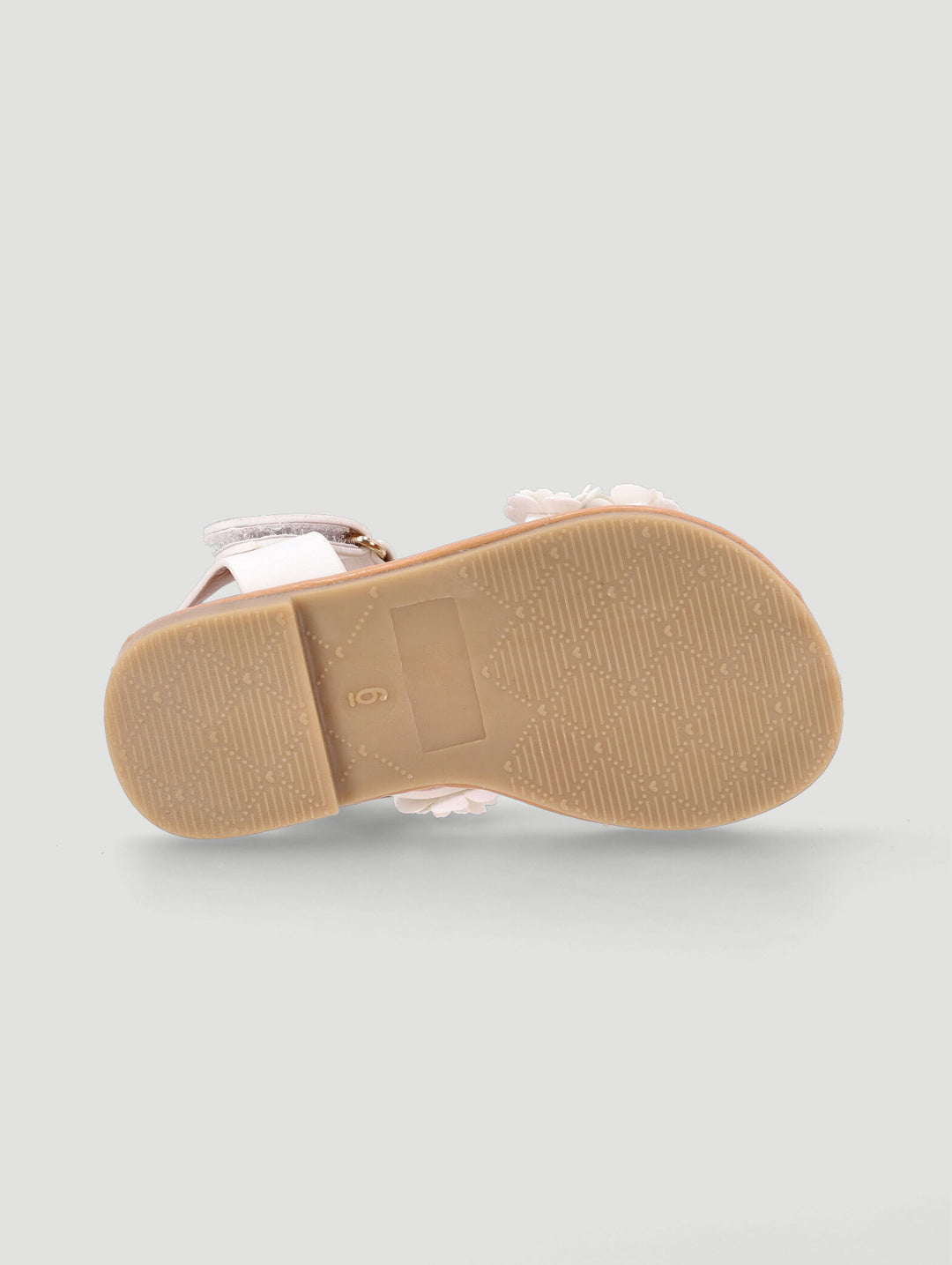 Pre-Girls Flower Sandal - White