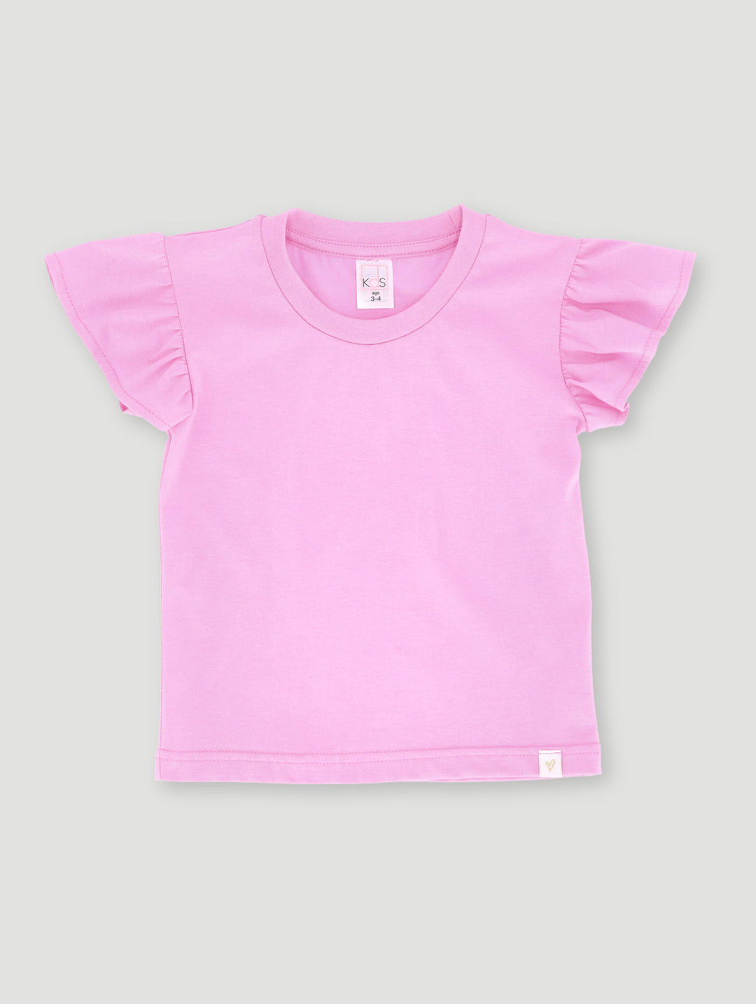 Pre-Girls Shoulder Frill Tee - Mauve