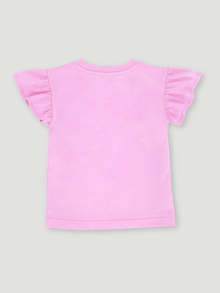 Pre-Girls Shoulder Frill Tee - Mauve