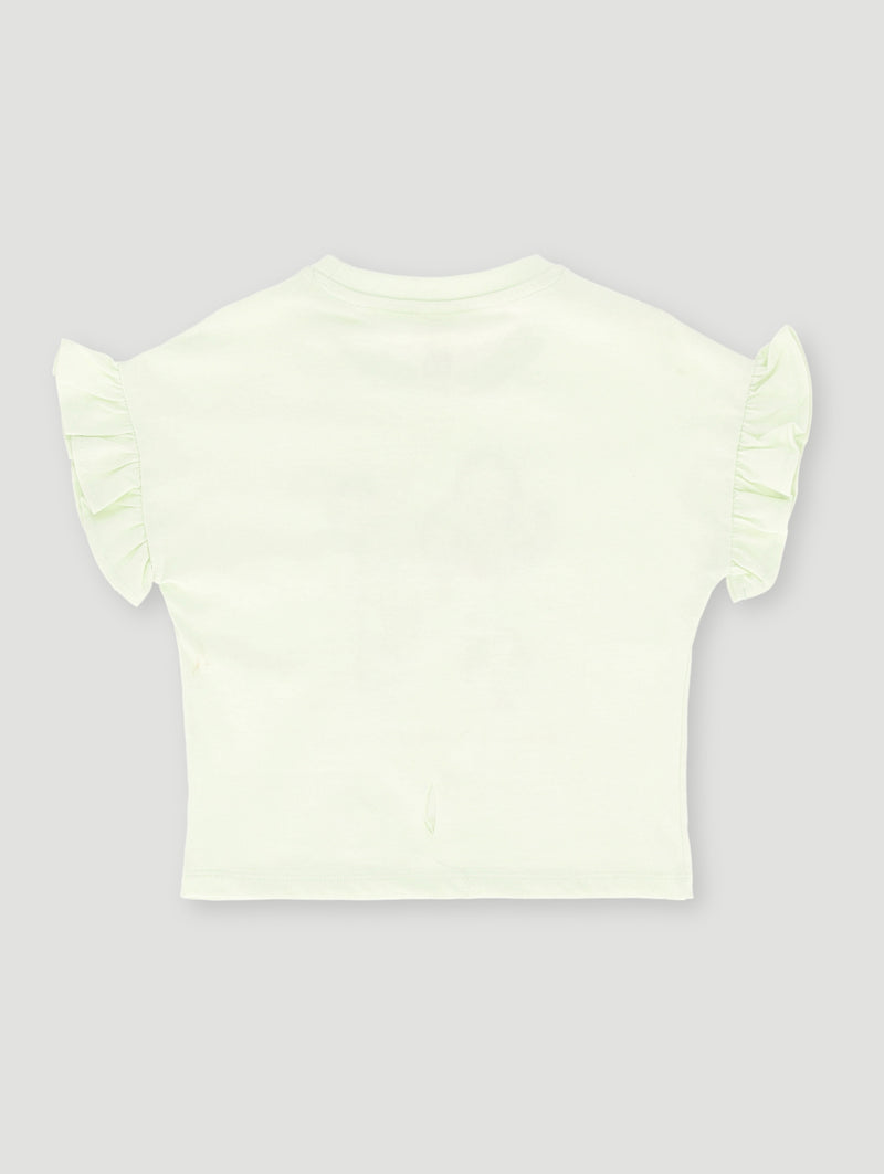 Pre- Girls Doggie With A Bow Top - Lime