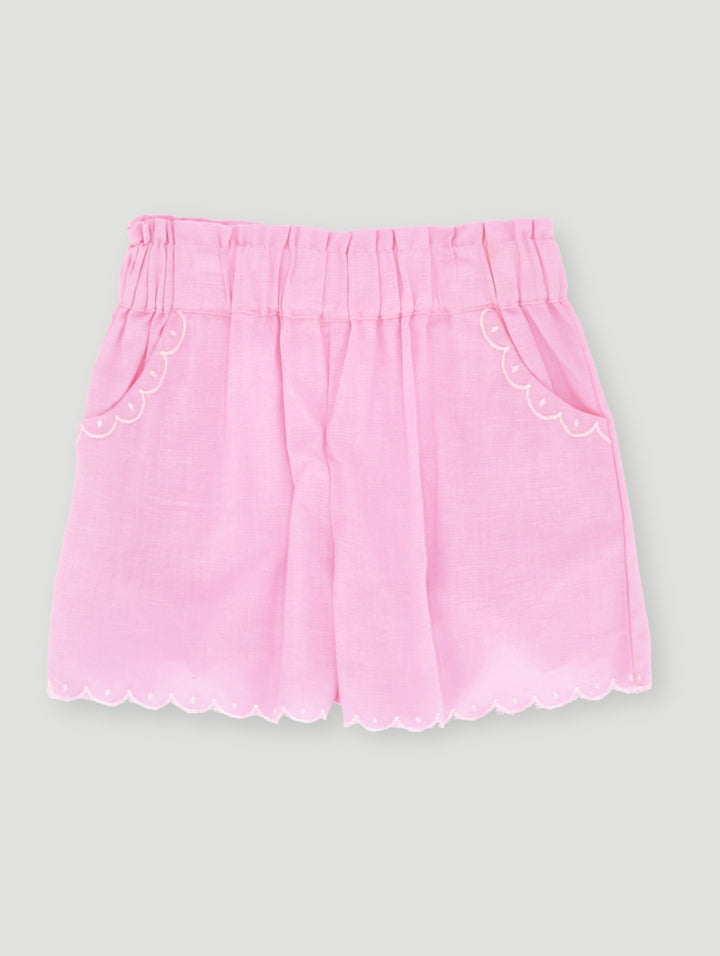 Pre-Girls Scallop Shorts - Pink