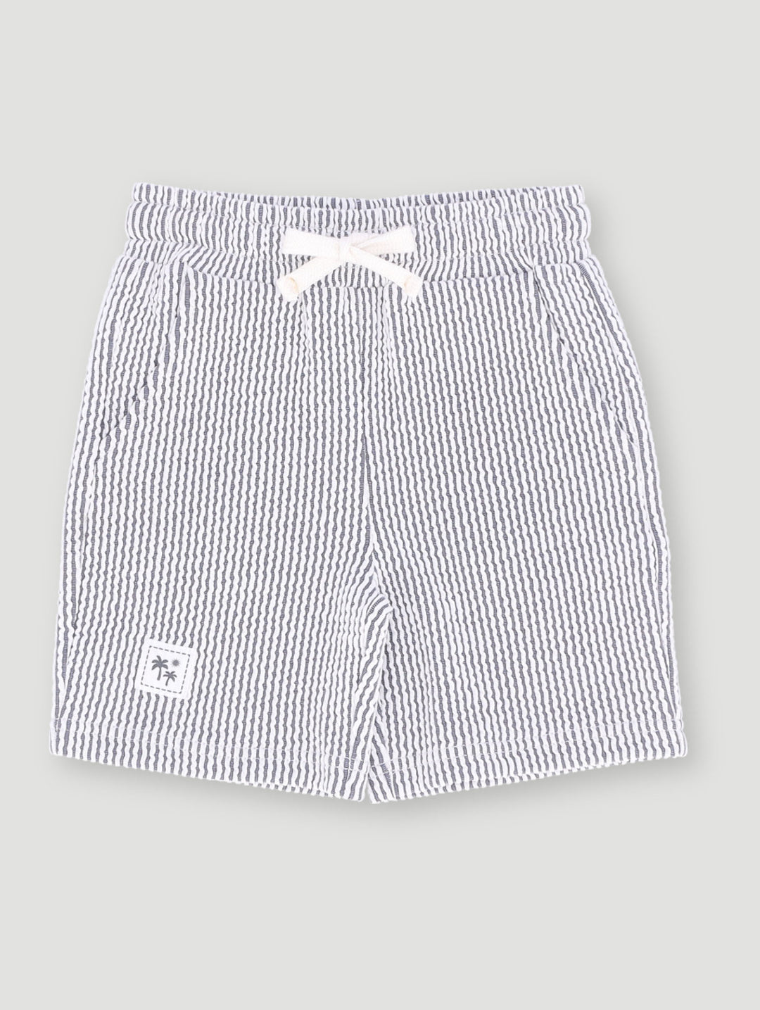 Pre-Boys Seersucker Texture Shorts - Dark Blue
