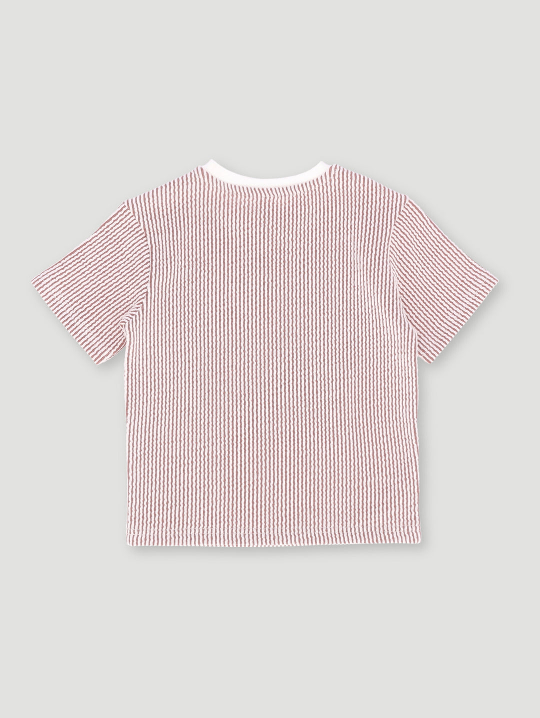 Pre- Boys Seersucker Texture Tee - Rust
