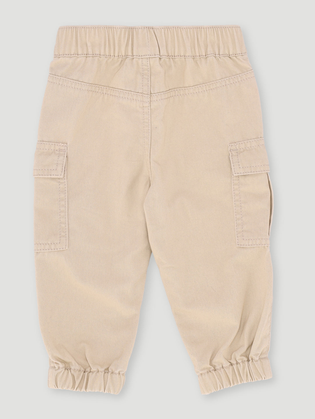 Baby Boys Twill Cargo Pants - Light Stone