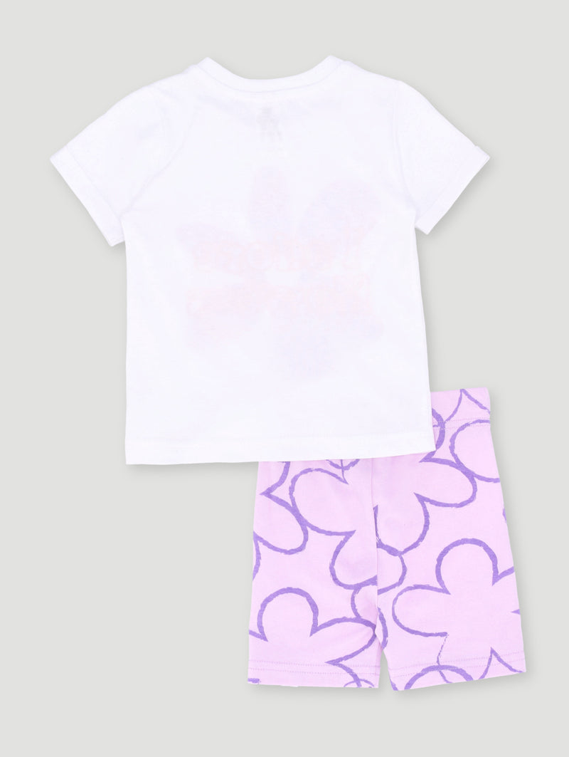 Baby Girls I Adore Flowers Knit Set - Lilac Snow