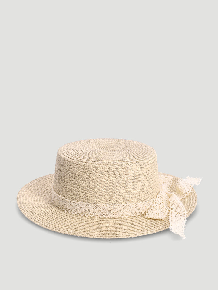 Girls Lighter Shade Straw Hat - Nude