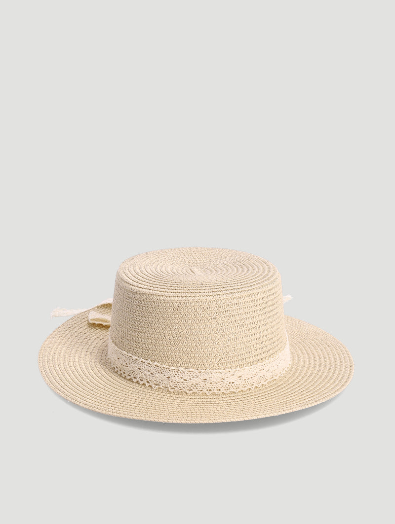 Girls Lighter Shade Straw Hat - Nude