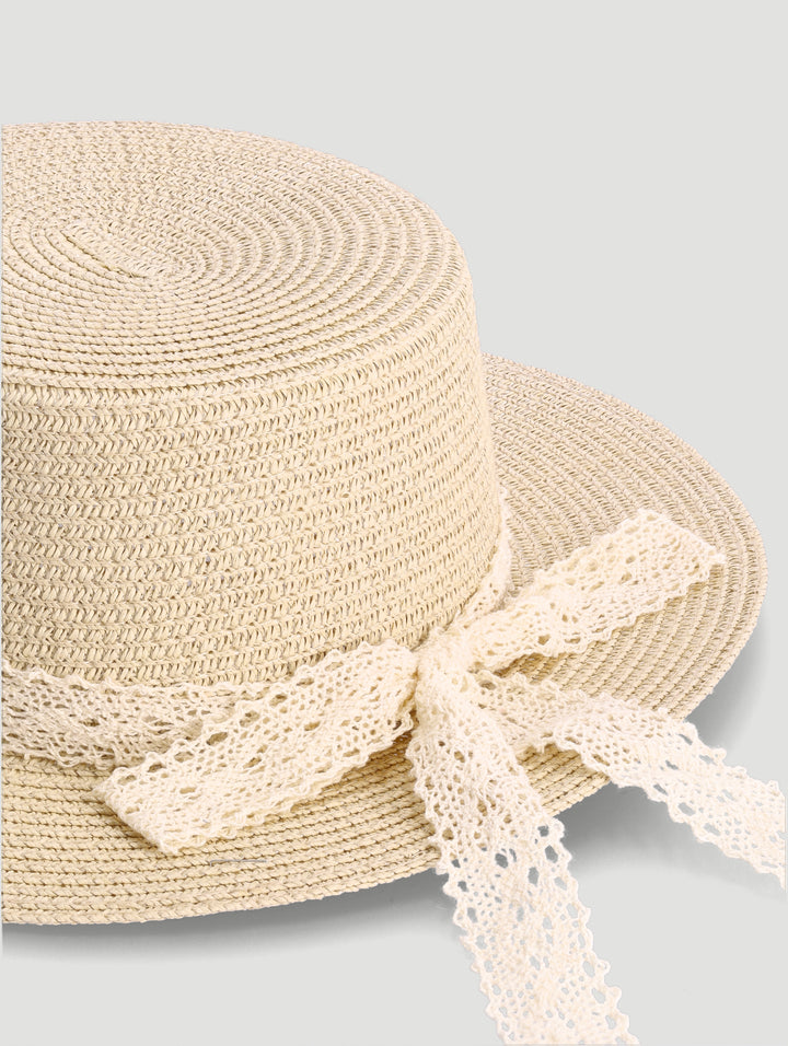 Girls Lighter Shade Straw Hat - Nude