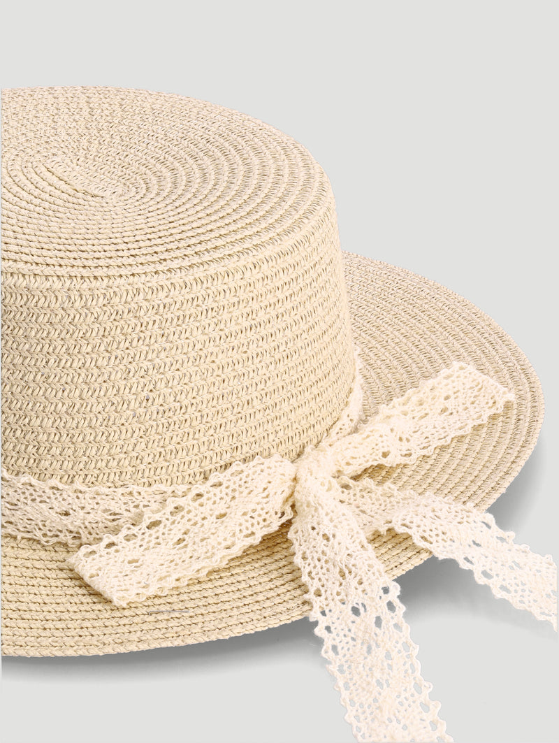 Girls Lighter Shade Straw Hat - Nude