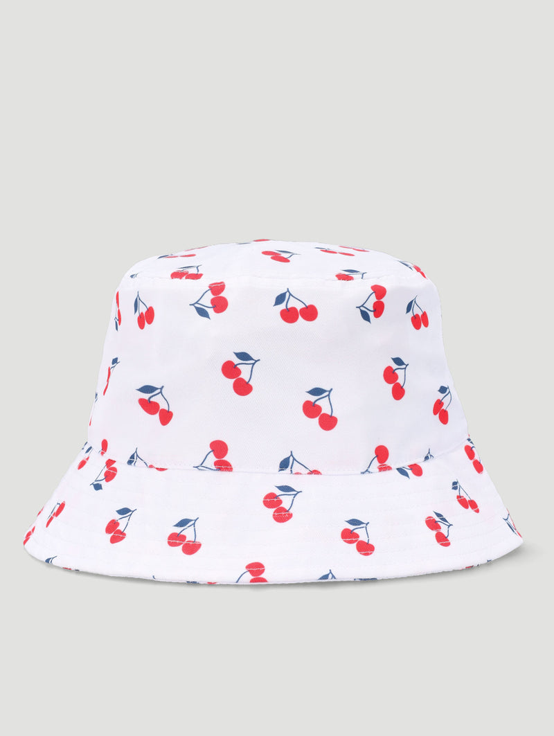Pre-Girls Cherries Bucket Hat - Cream