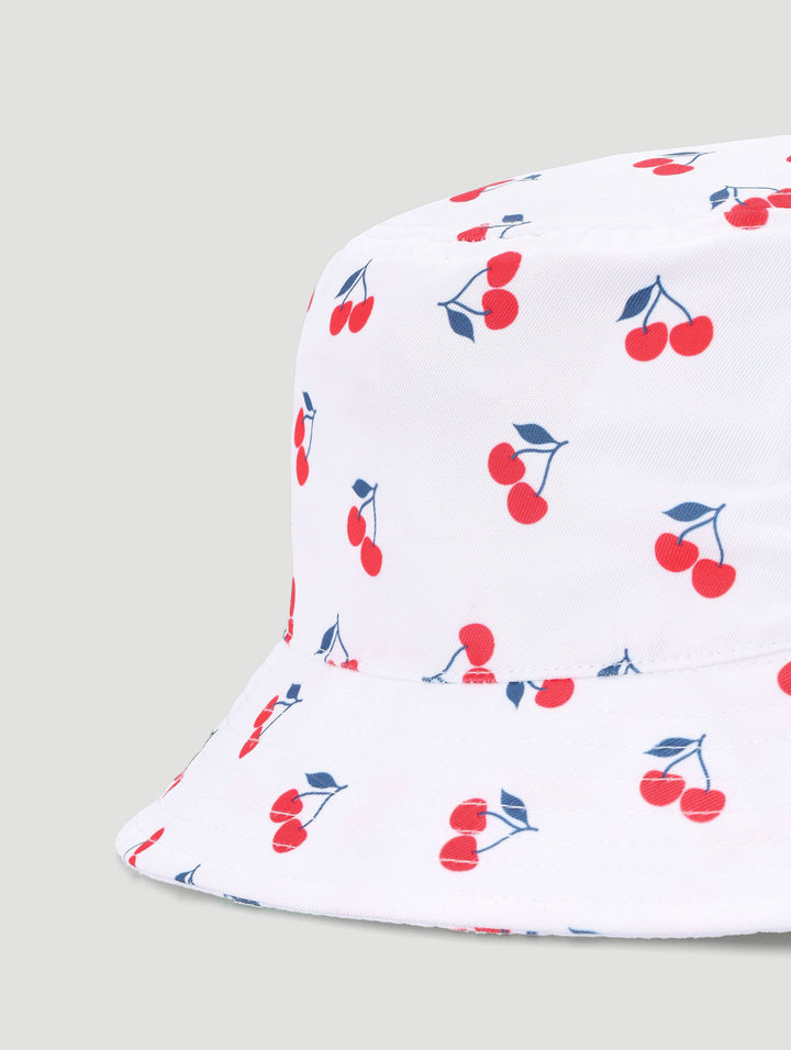 Pre-Girls Cherries Bucket Hat - Cream