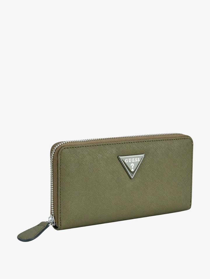 Viviette Medium Zip Around Purse - Olive