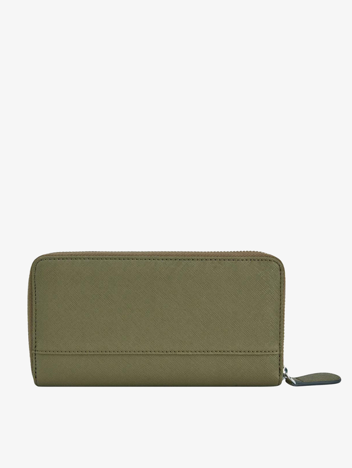 Viviette Medium Zip Around Purse - Olive