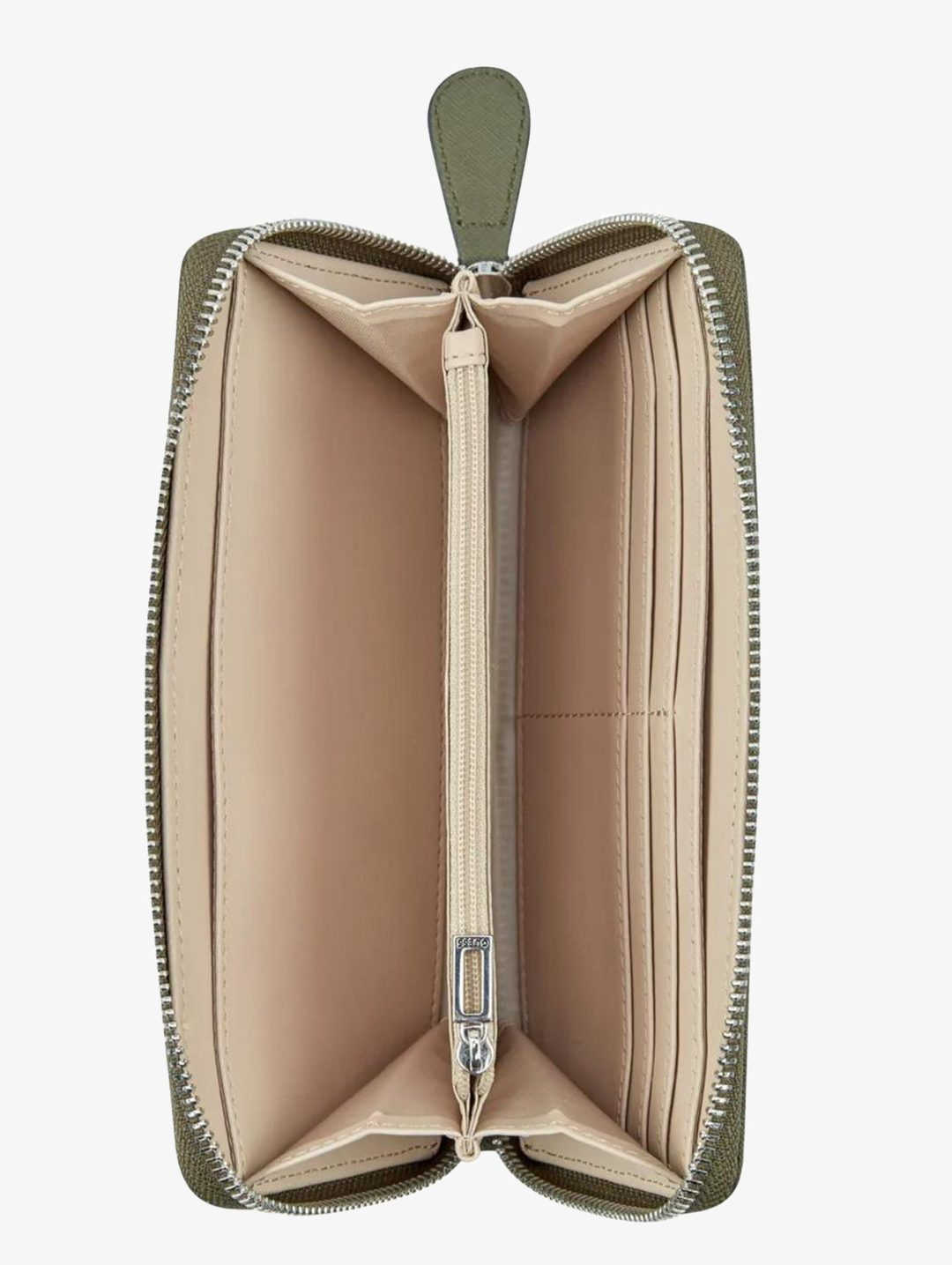 Viviette Medium Zip Around Purse - Olive