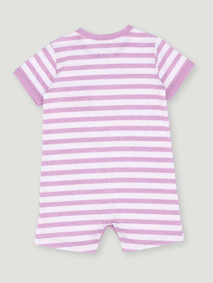 Baby Girls Stripe Romper - Lilac Snow