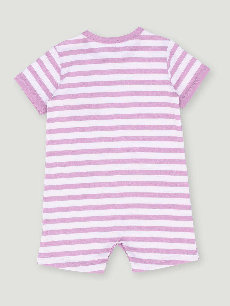 Baby Girls Stripe Romper - Lilac Snow
