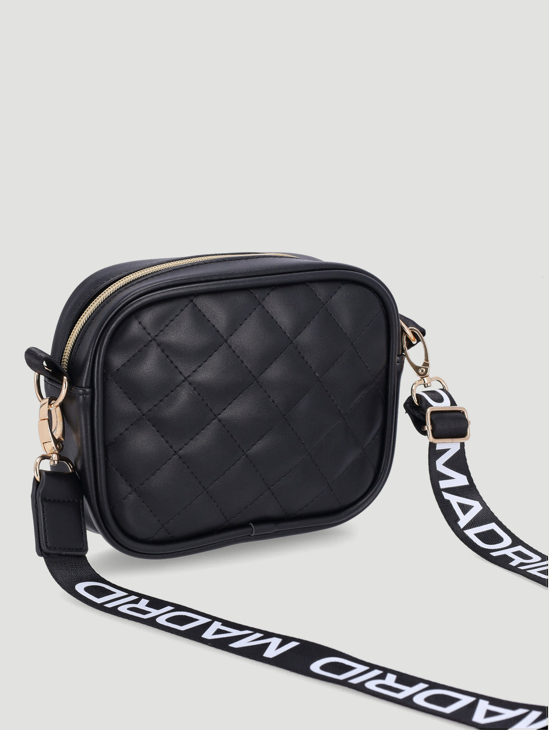 Girls Quilted Sling Bag - Black