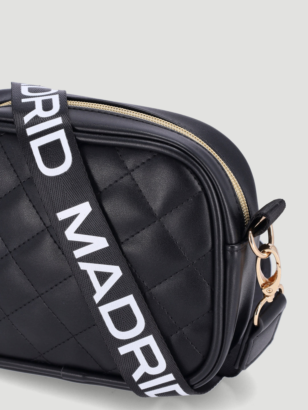 Girls Quilted Sling Bag - Black