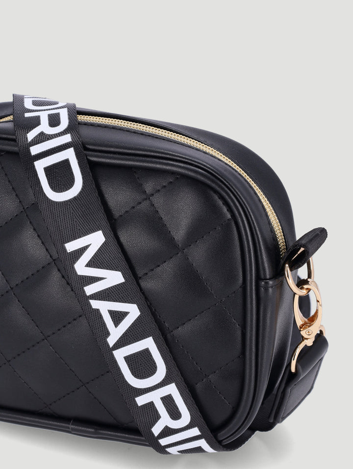 Girls Quilted Sling Bag - Black