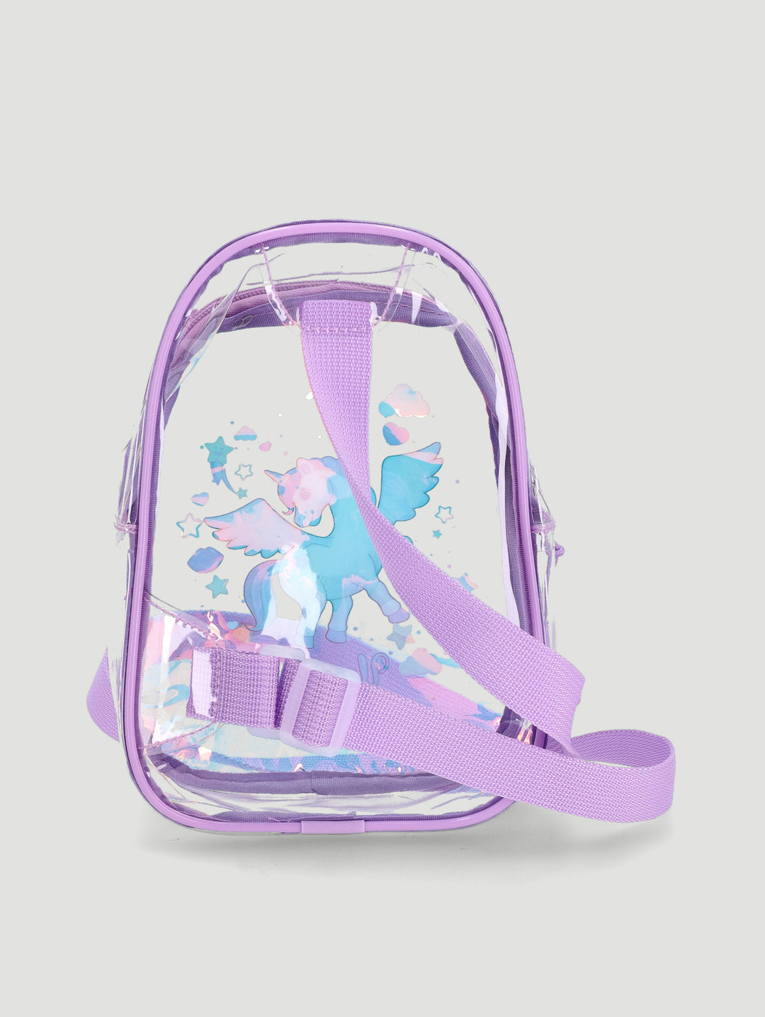 Pre-Girls Unicorn Pvc Shoulder Bag - Lilac