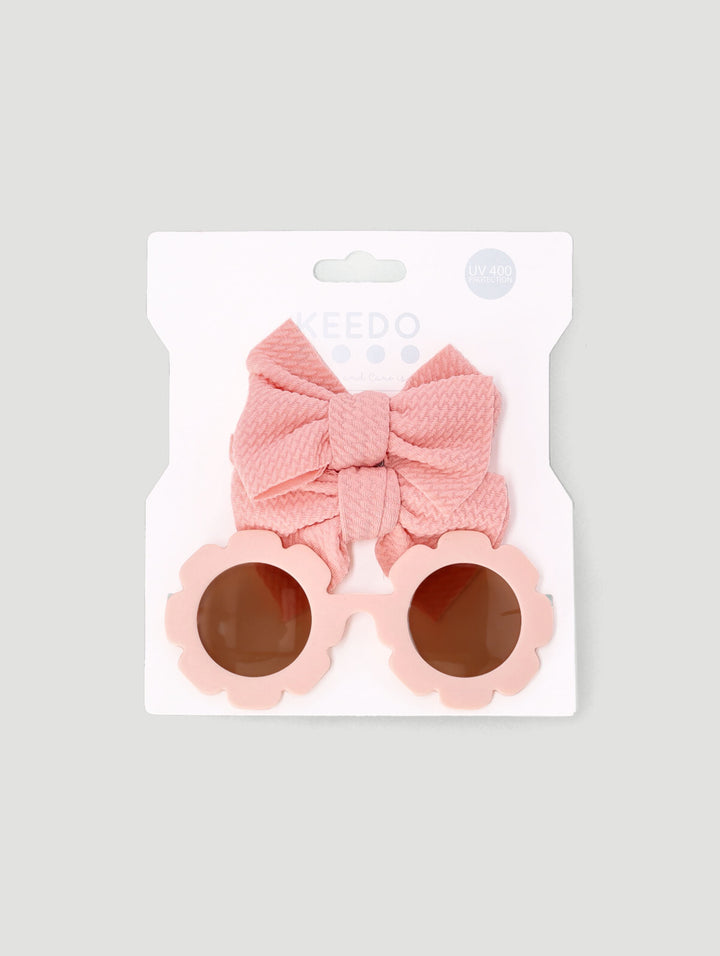 Keedo Sunglasses & Accessory Set - Pink