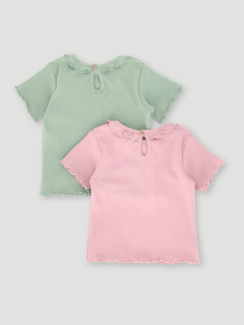 Keedo Baby Girls 2 Pack Tees - Multi