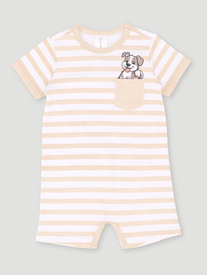 Baby Boys Cuteness Romper - Natural