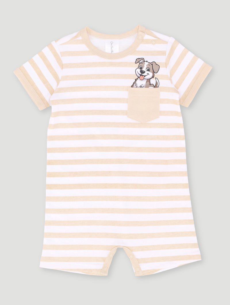 Baby Boys Cuteness Romper - Natural