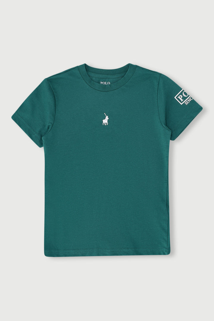 Pre-Boys Gary Printed Tee - Forest Green