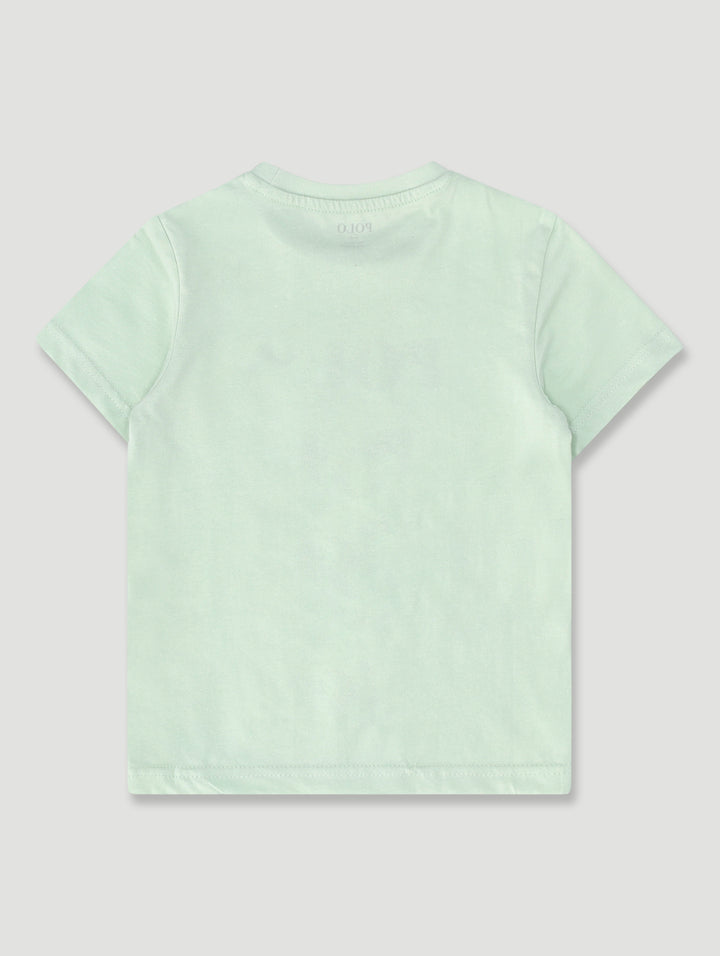 Pre-Boys Ted Printed Tee - Sage