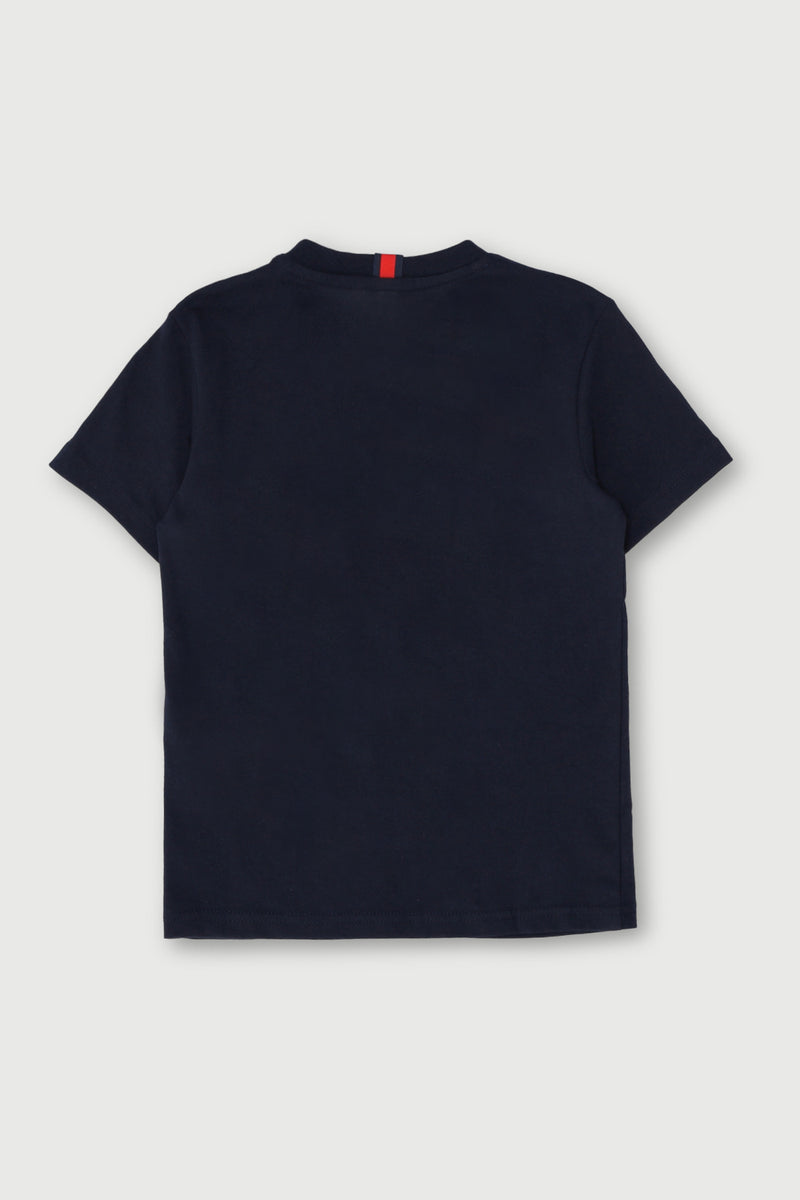 Pre-Boys Cory Crested Tee - Navy