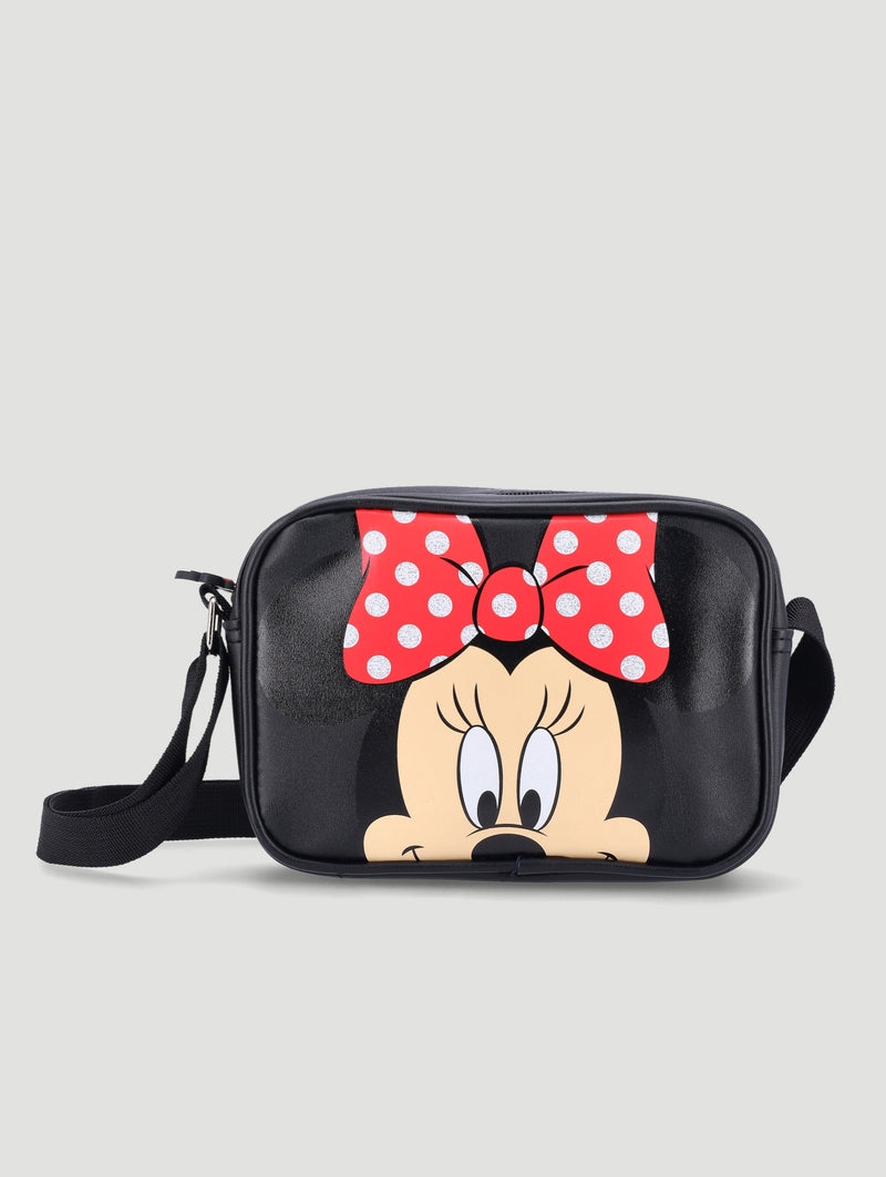 Pre-Girls Minnie Polka Dot PU Sling Bag - Black