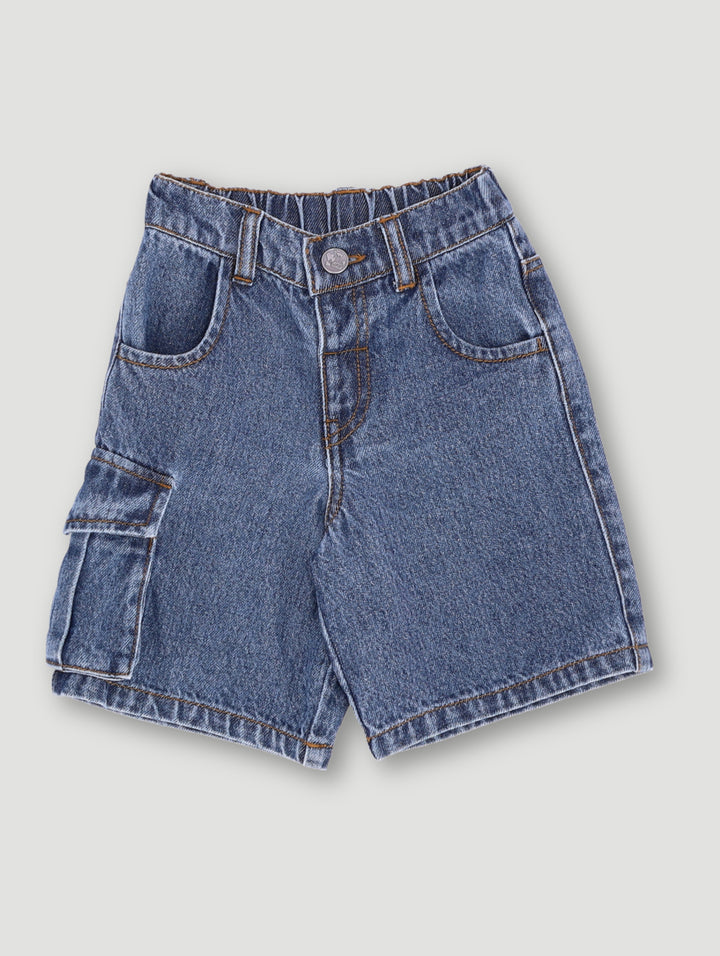 Pre-Girls Jort - Mid Blue