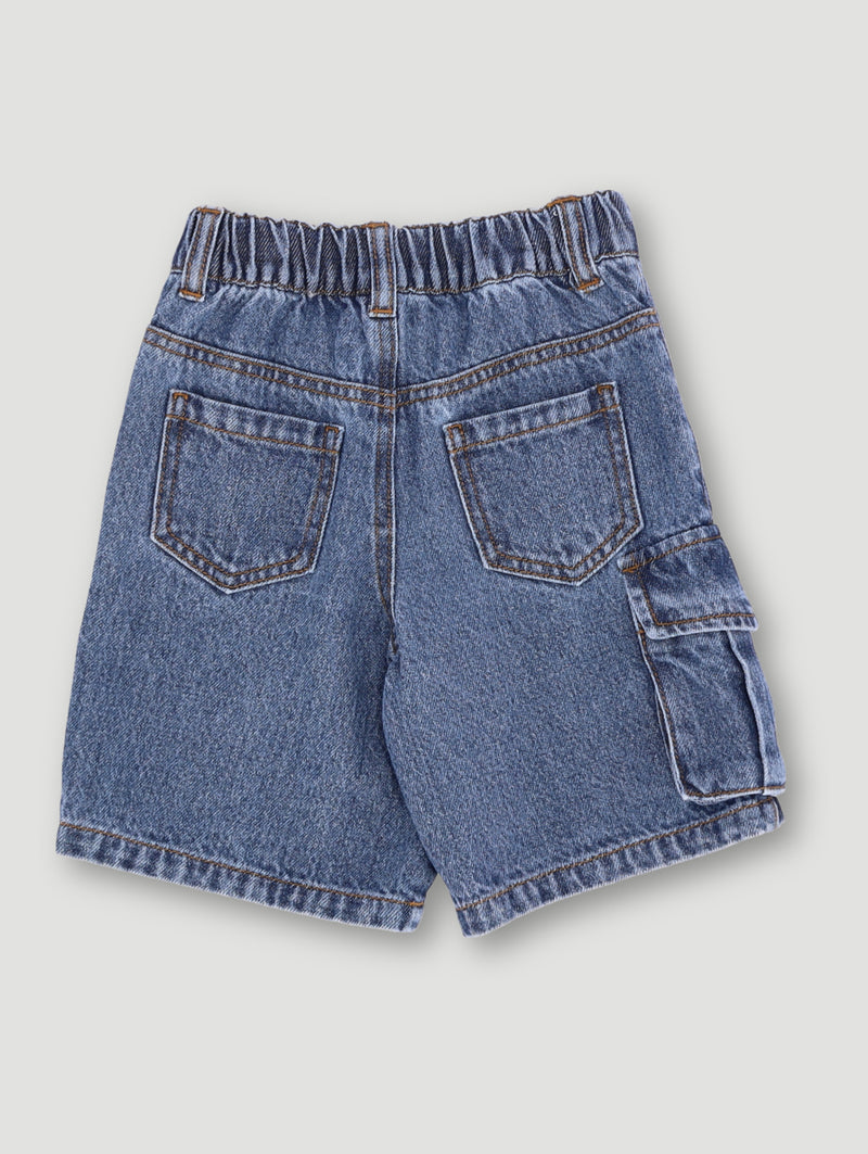Pre-Girls Jort - Mid Blue