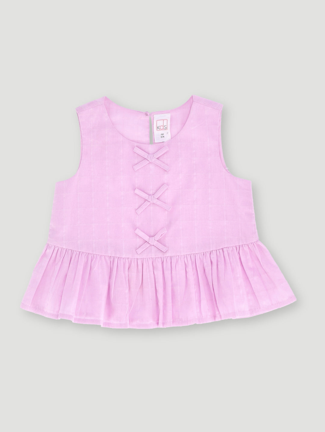 Pre-Girls Bow Detail Blouse  - Lilac