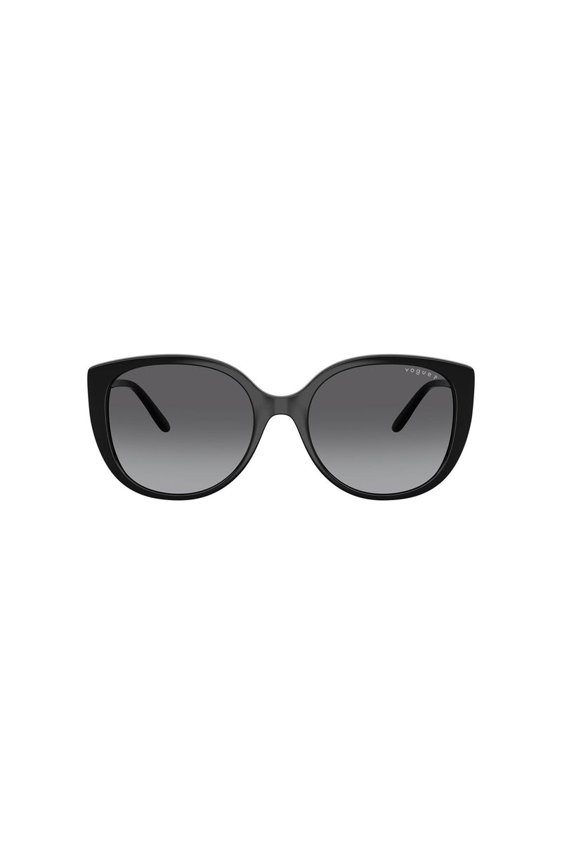 Round Frame Sunglasses - Black