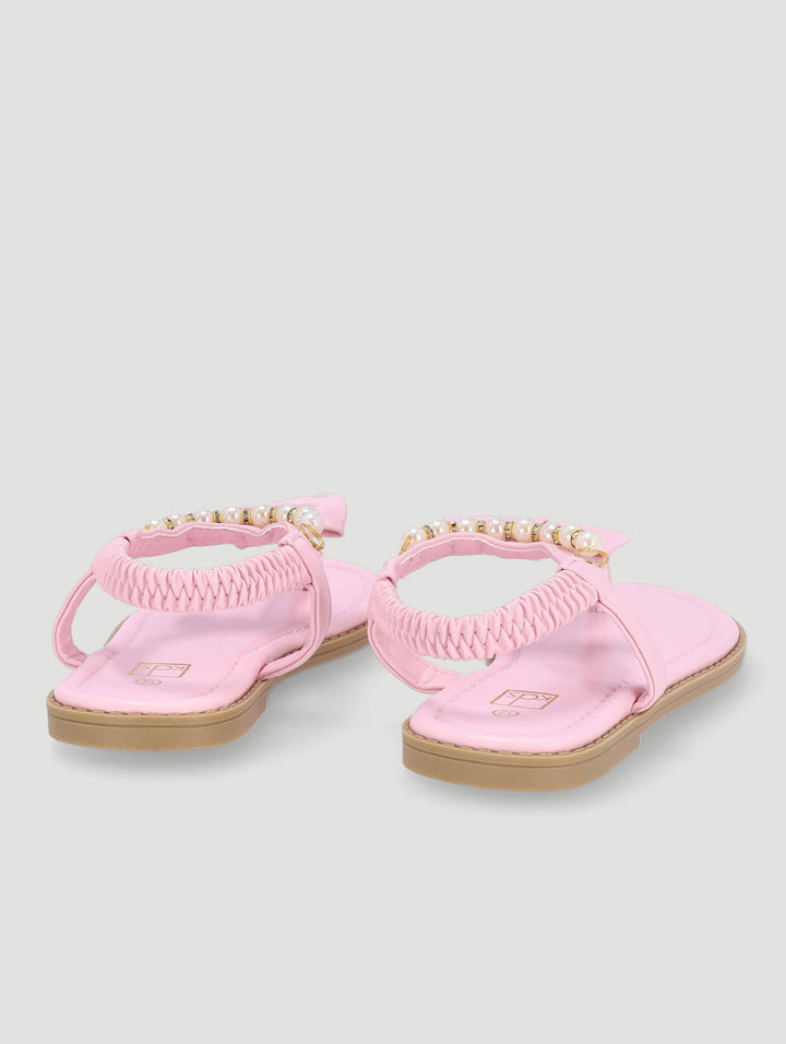 Pre-Girls Pearl Thong Sandal - Pink