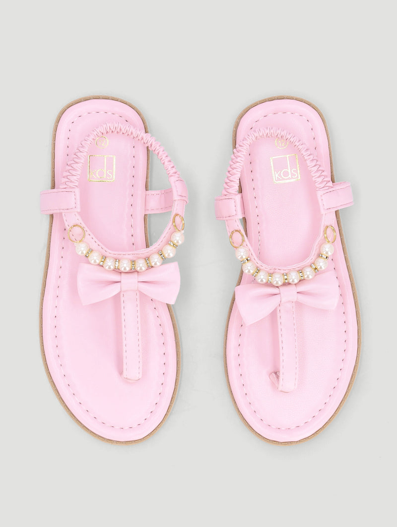 Pre-Girls Pearl Thong Sandal - Pink