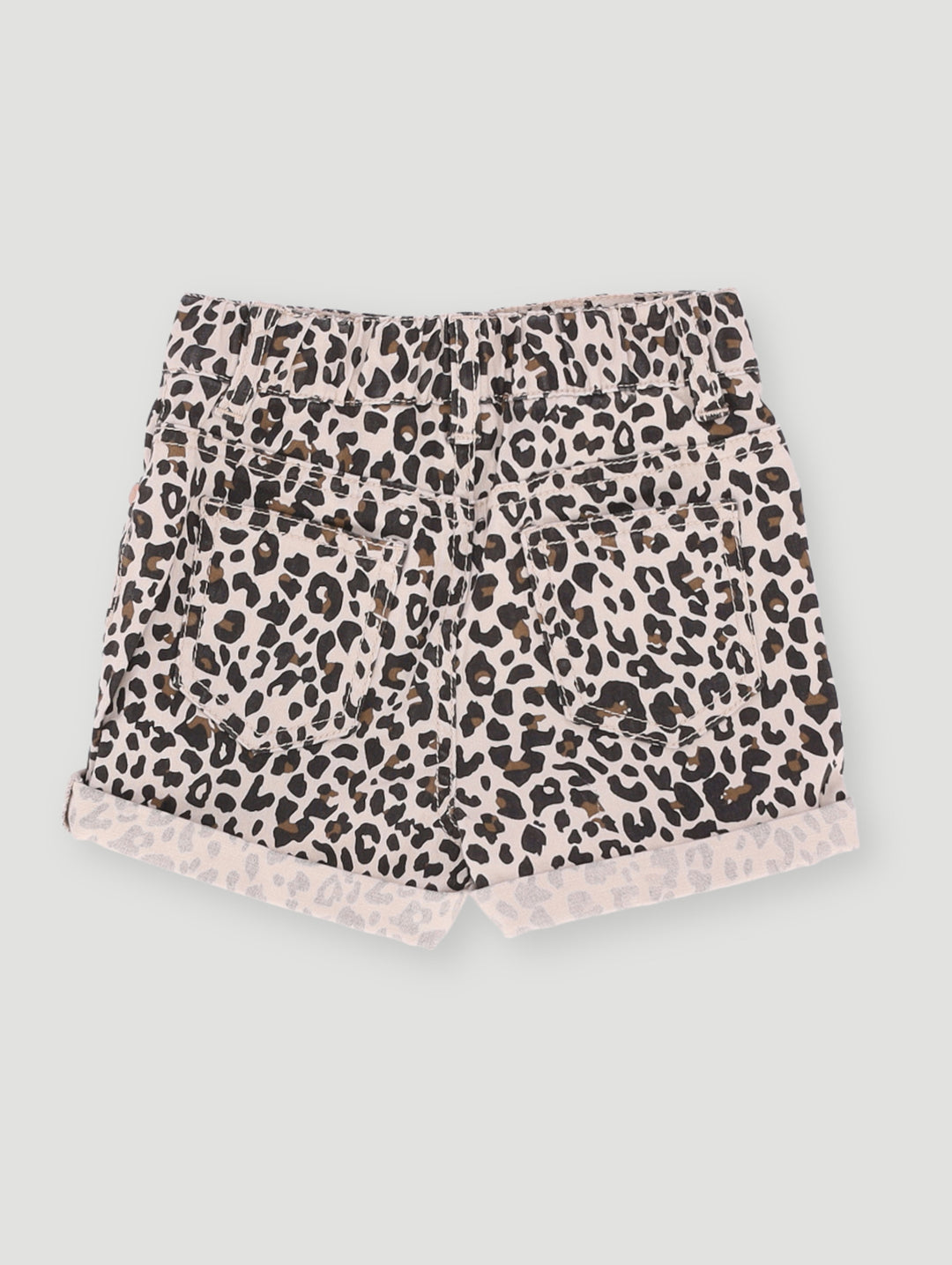 Pre- Girls Animal Print Short - Stone