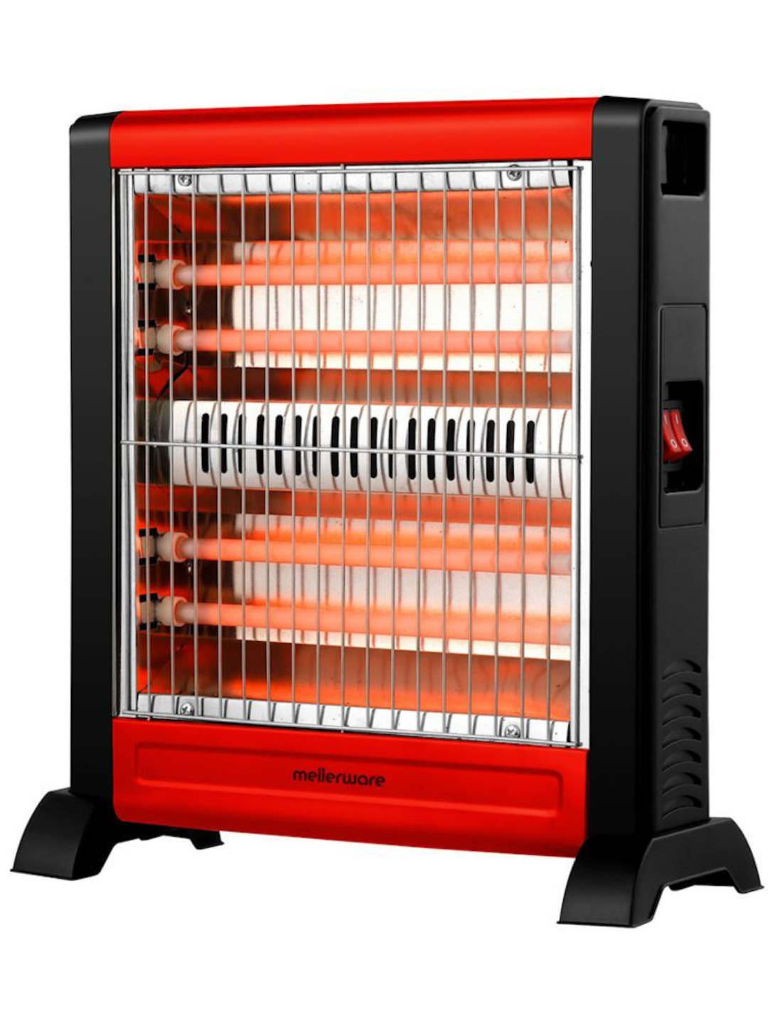 Quartz 4 Bar Plastic Heater 1000W - Black