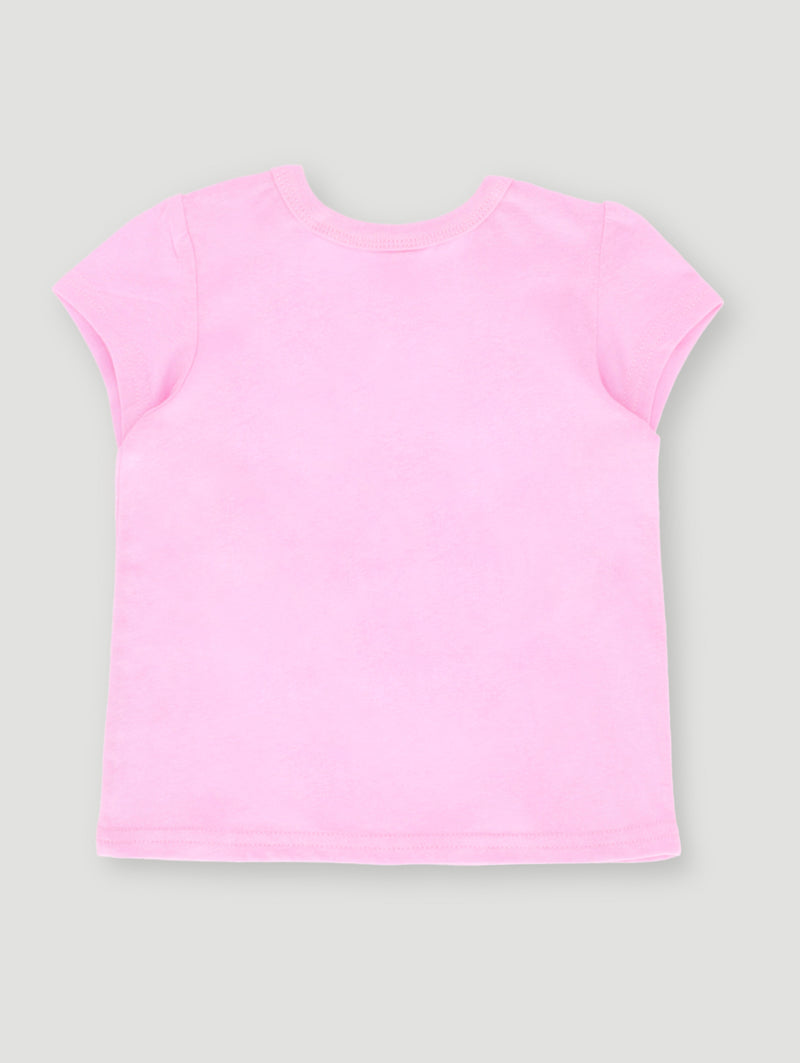 Baby Girls Short Sleeve Unicorn Tee - Dusty Pink