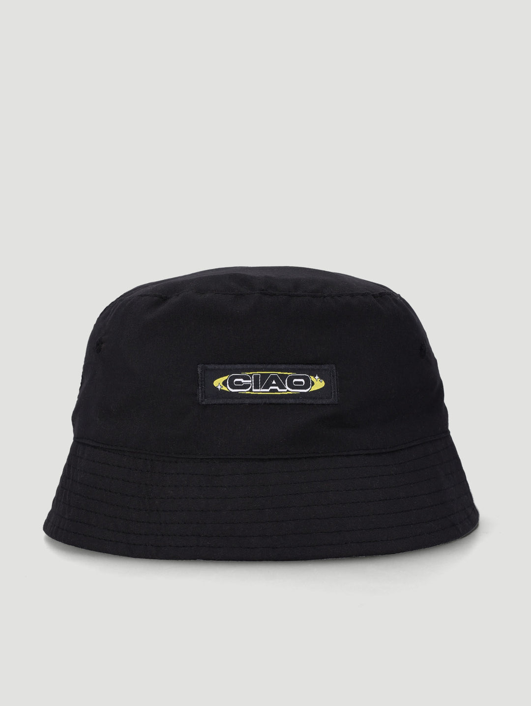 Boys Plain Bucket Hat  - Black/Yellow