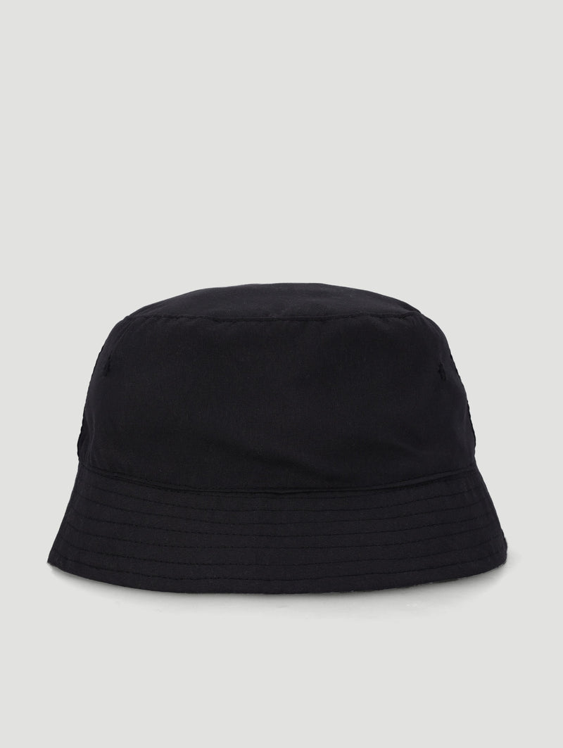 Boys Plain Bucket Hat  - Black/Yellow