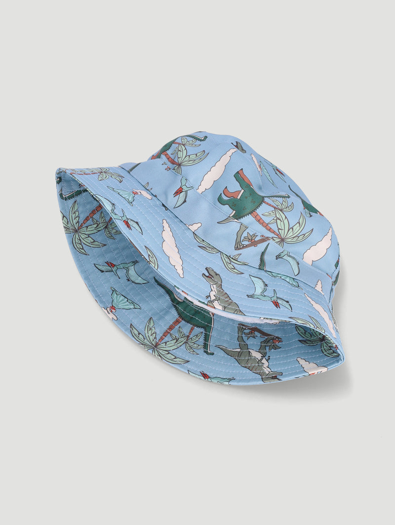 Pre-Boys Dino Bucket Hat  - Blue