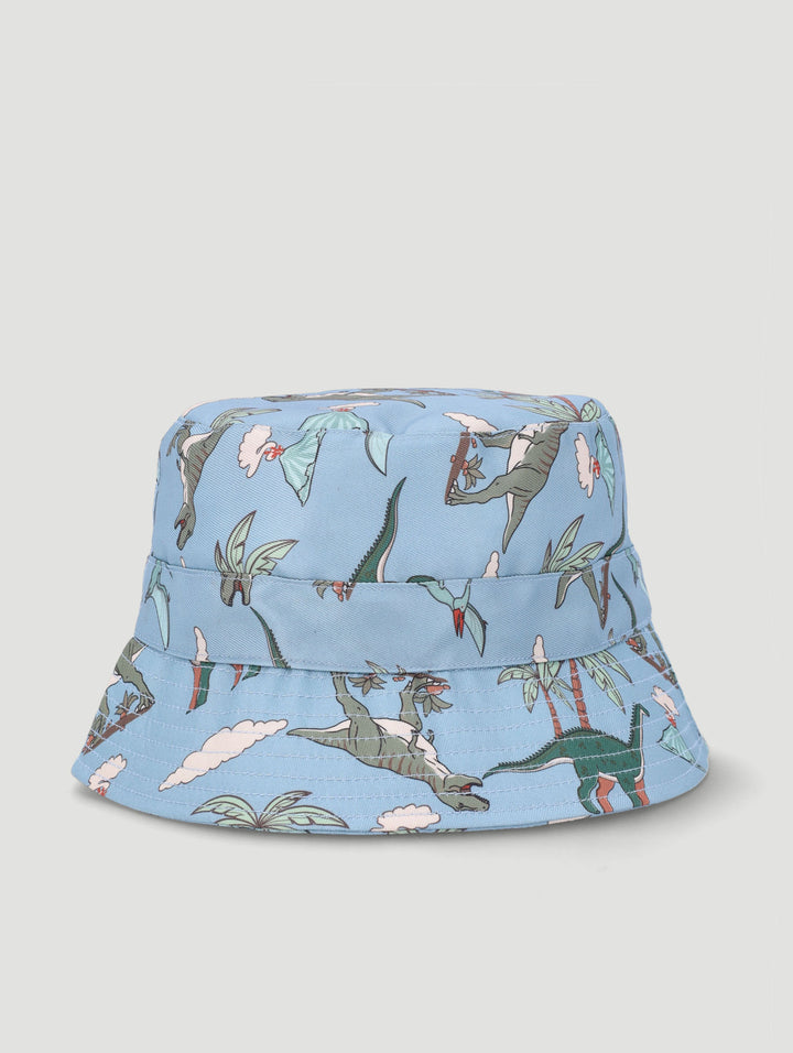 Pre-Boys Dino Bucket Hat  - Blue