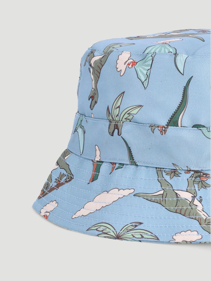 Pre-Boys Dino Bucket Hat  - Blue